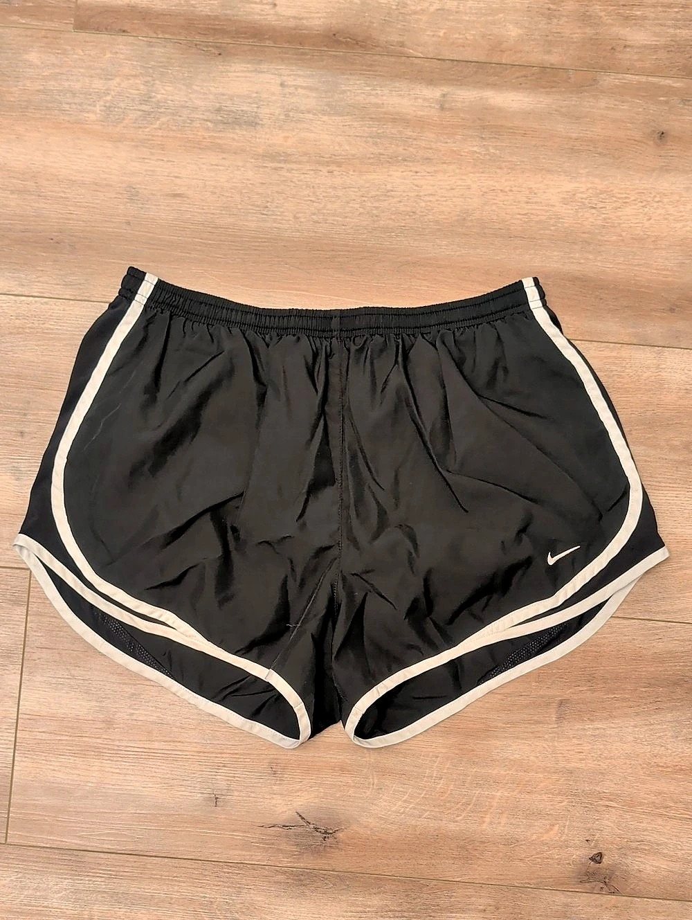Nike Tempo Dri-FIT Running Shorts in Black & White, L